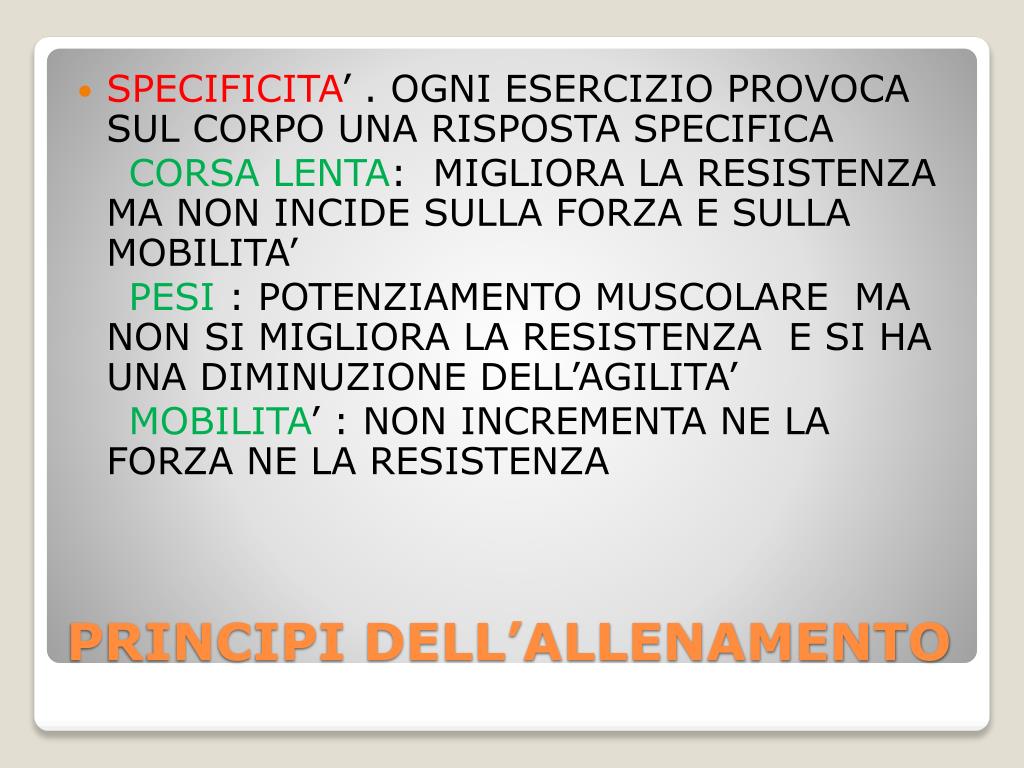 Teoria E Metodologia Dell Allenamento