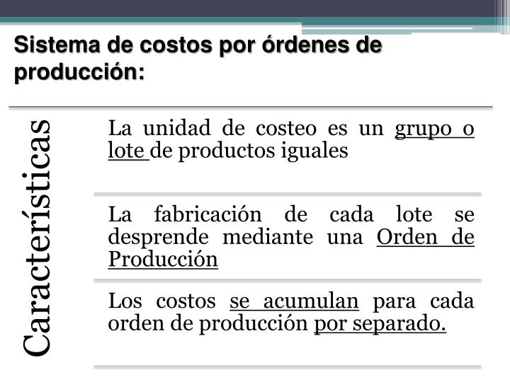PPT - UNIDAD II: Costos por Ordenes de Producción PowerPoint