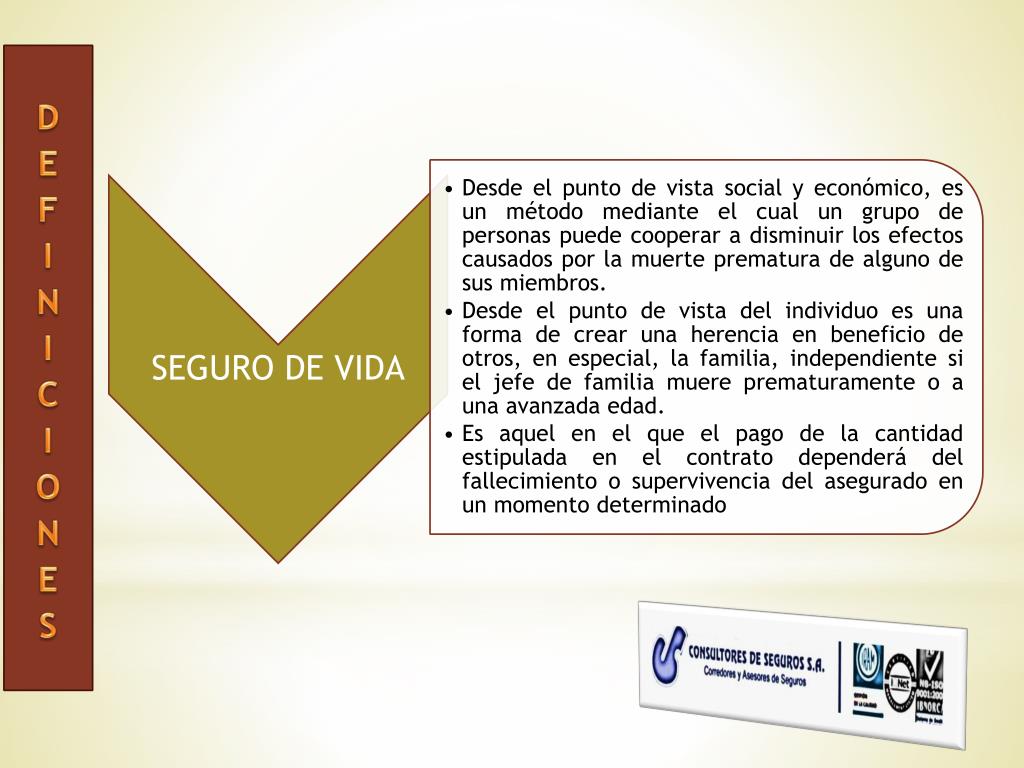 PPT - SEGUROS DE VIDA PowerPoint Presentation, free download - ID:1904466
