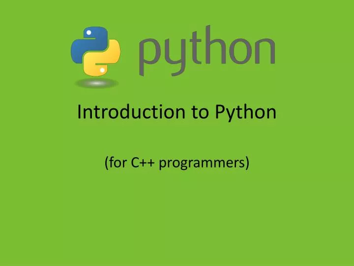 powerpoint presentation of python
