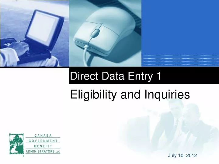 PPT - Direct Data Entry 1 PowerPoint Presentation, free download - ID ...