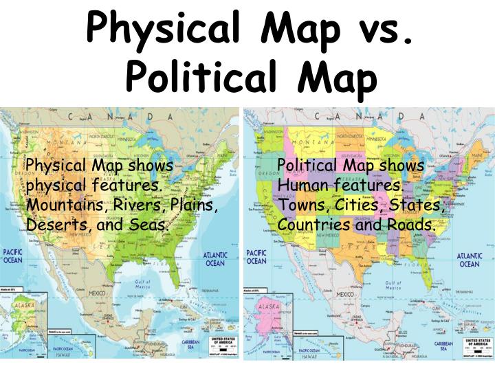 What Is The Difference Between A Physical And Political Map - United ...