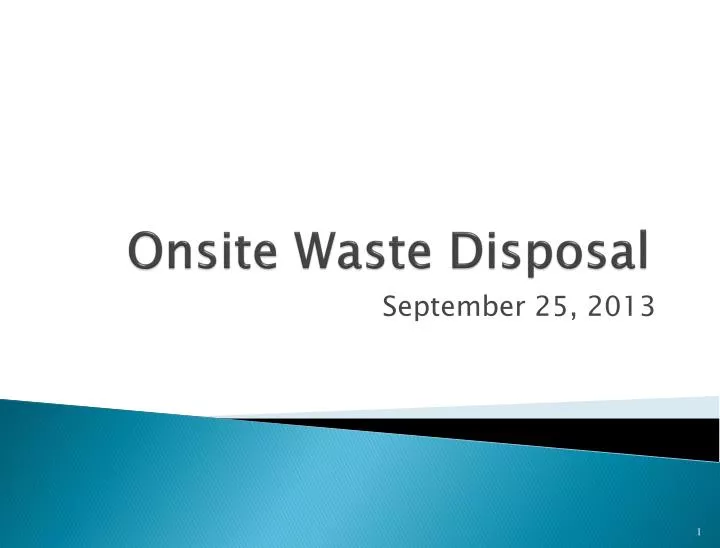 onsite waste disposal n.