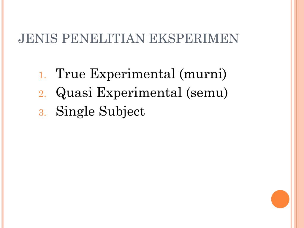 apa itu experimental research