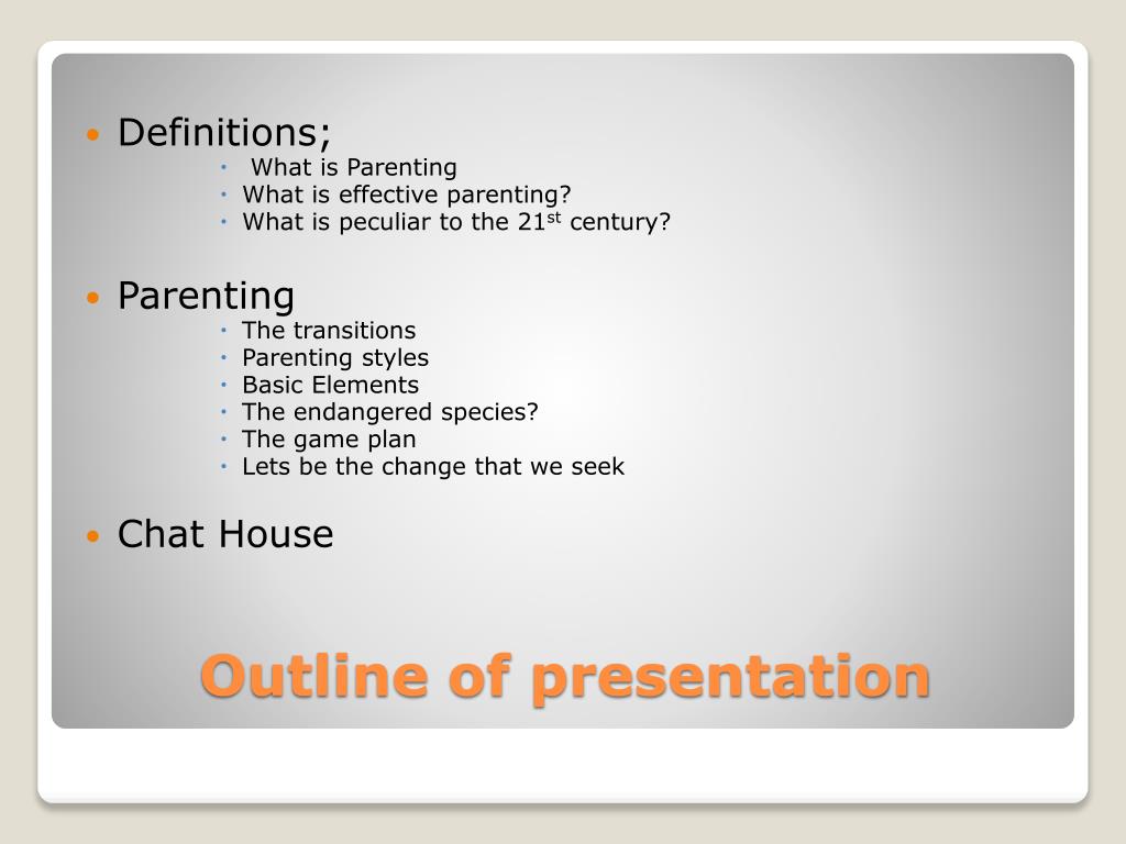 PPT - Parenting in the 21 st century; the roles and responsibilities of ...
