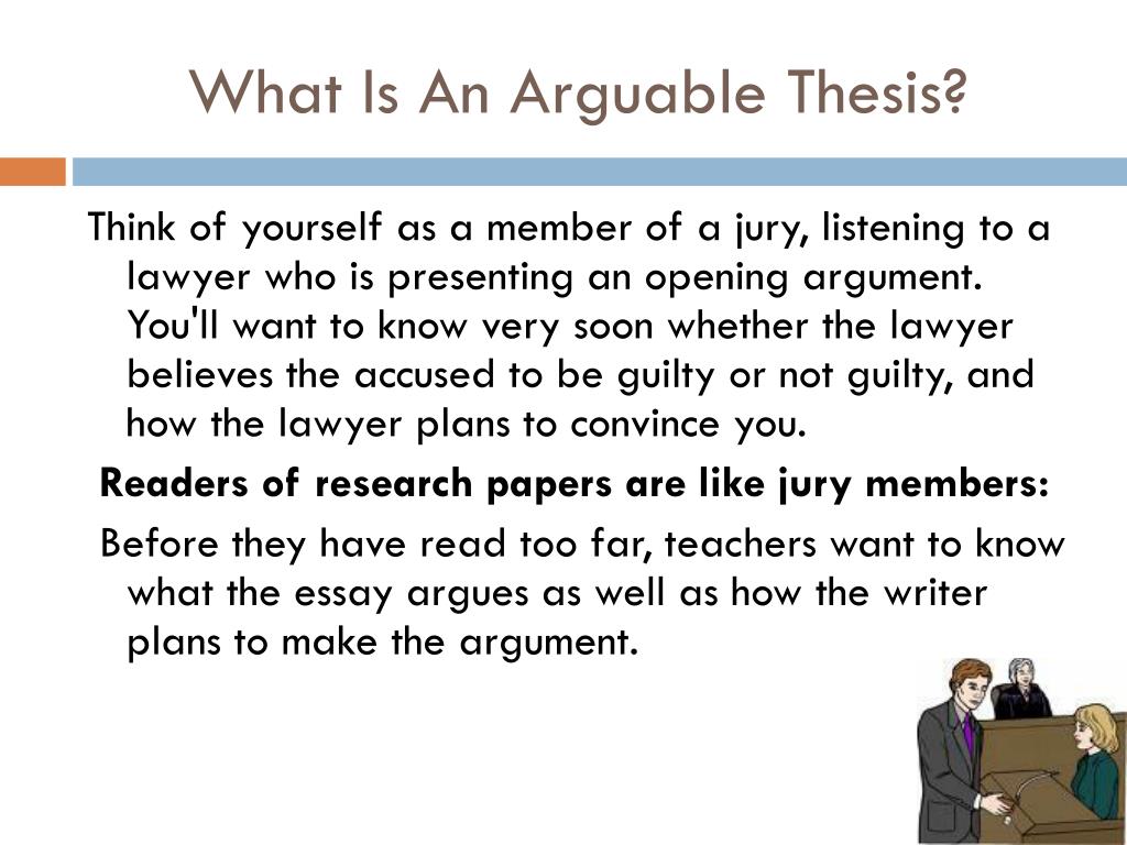 arguable thesis definition
