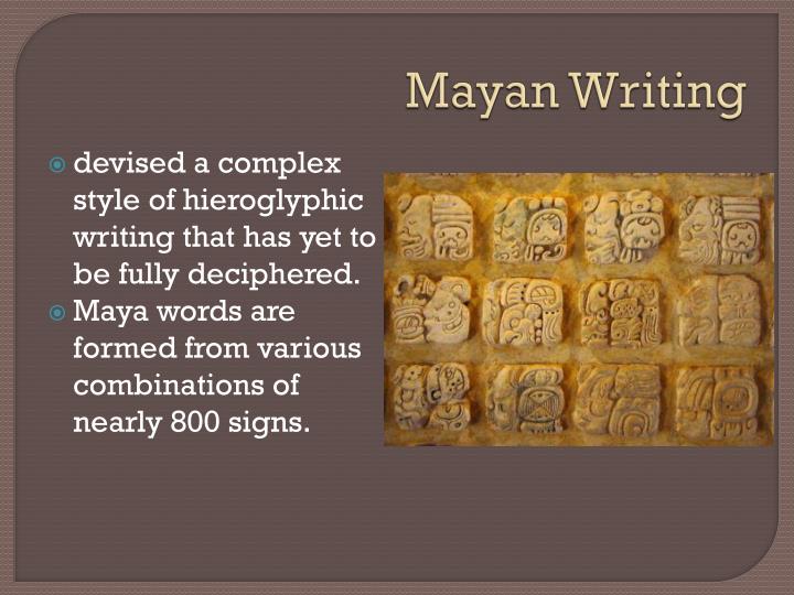 Mayan essay