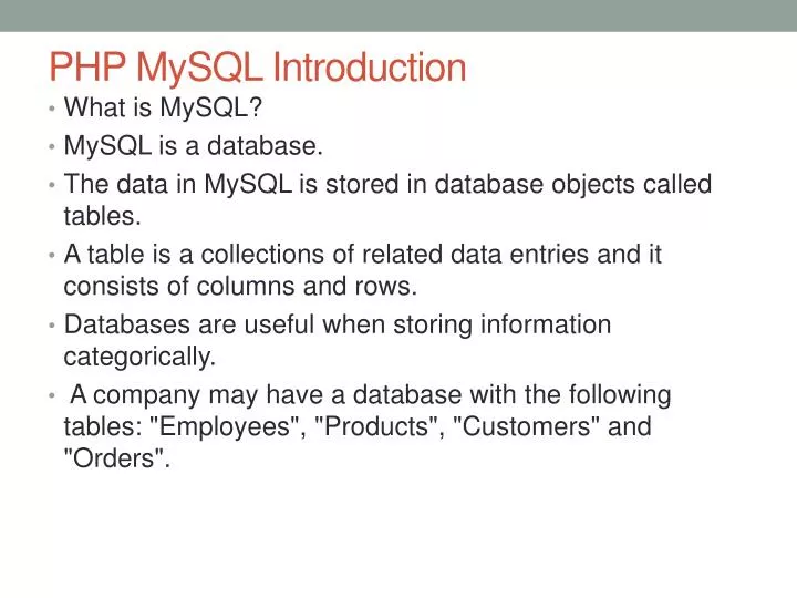PPT - PHP MySQL Introduction PowerPoint Presentation, free download ...