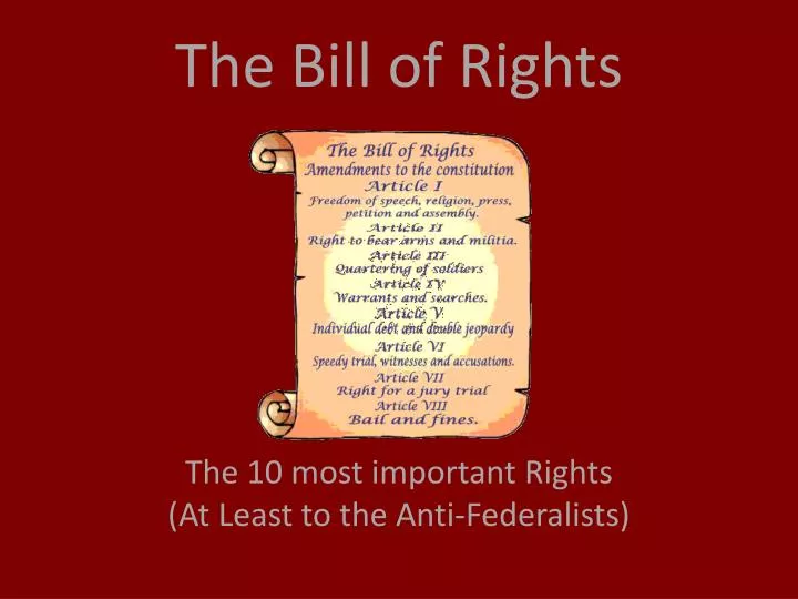 the bill of rights powerpoint