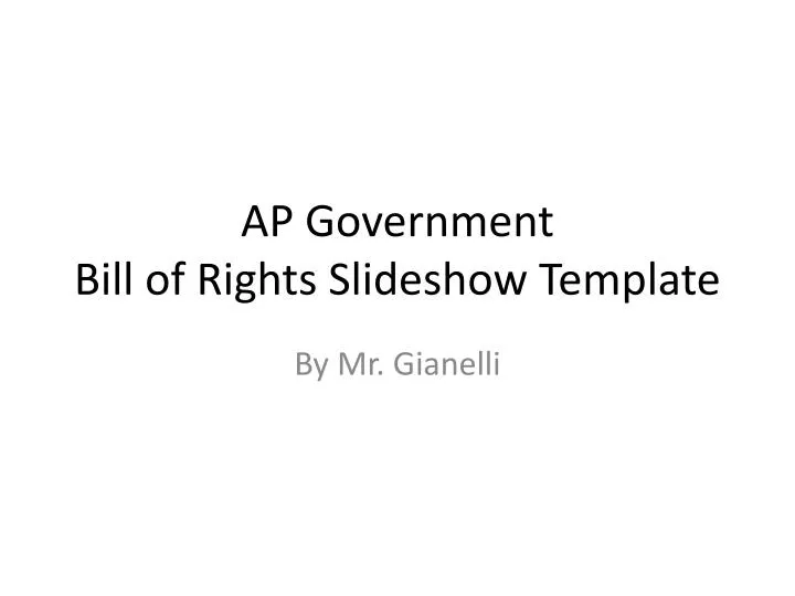 ppt ap government bill of rights slideshow template powerpoint