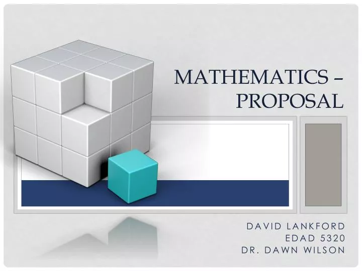 PPT - Mathematics – Proposal PowerPoint Presentation, free download ...