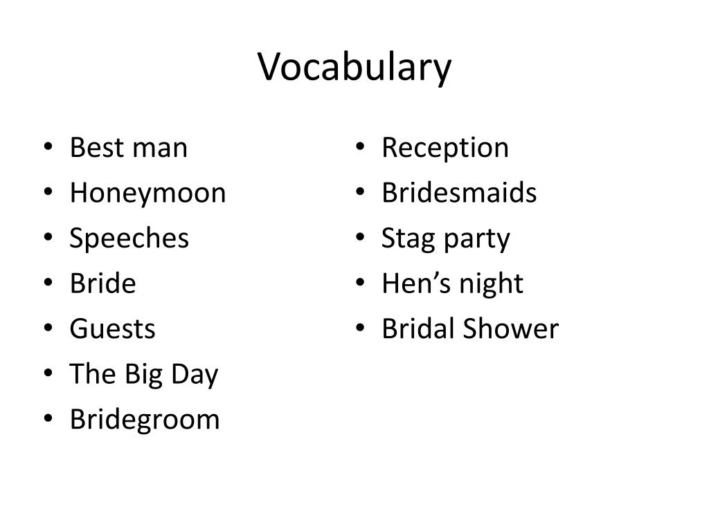 vocabulary l