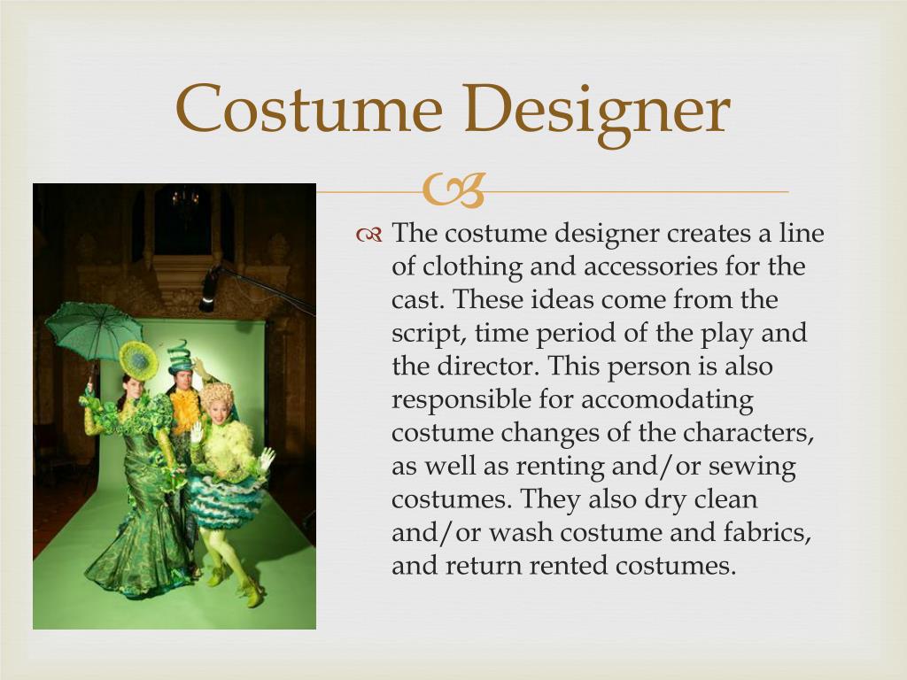 Costume Designer Definition At Maria Brim Blog