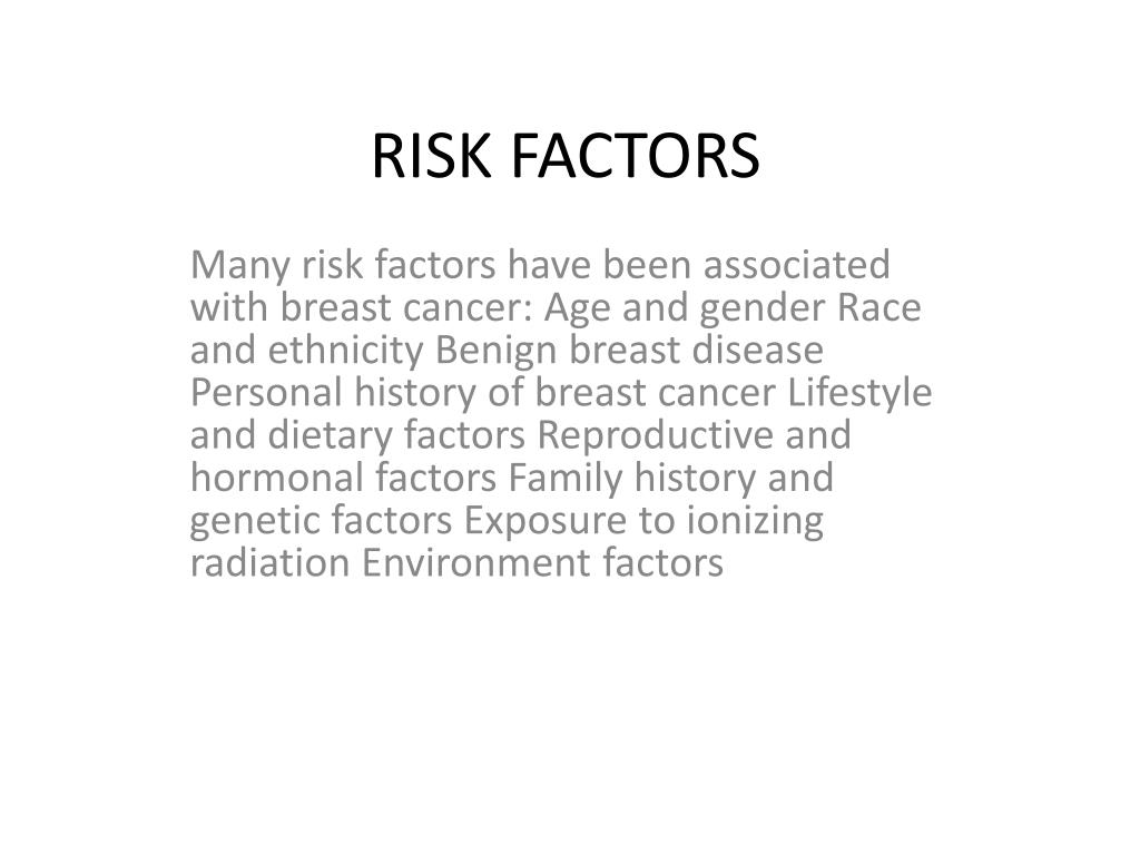 PPT - Epidemiology and risk factors for breast cancer PowerPoint ...