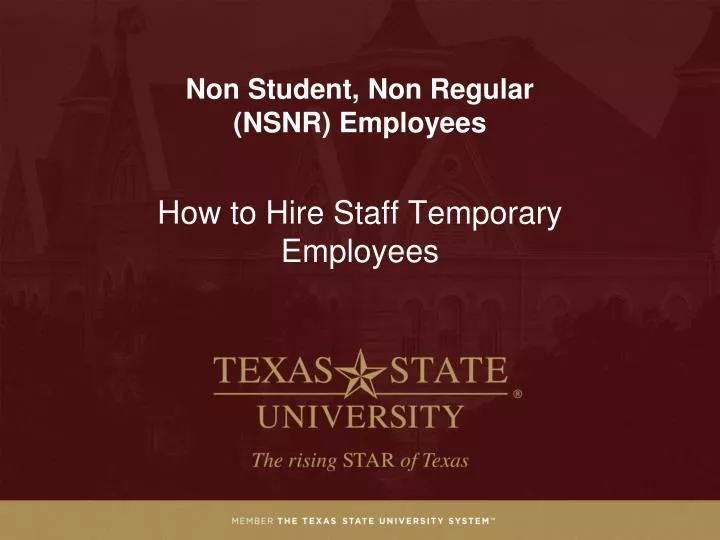 non student non regular nsnr employees n.
