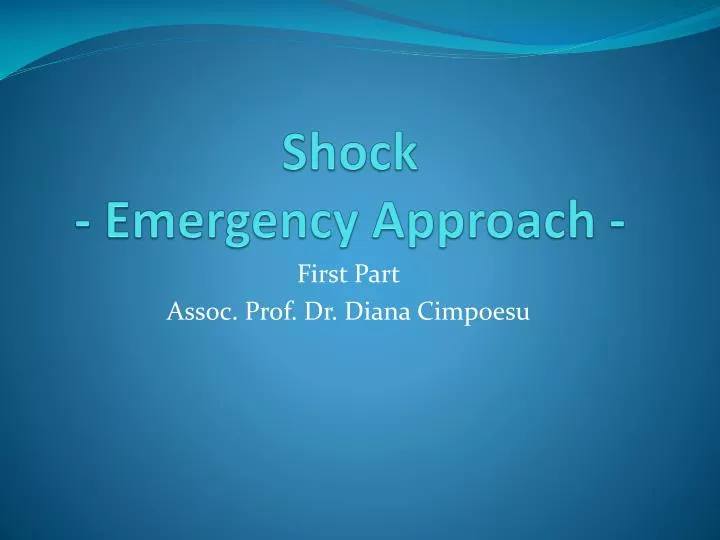 PPT Shock Emergency Approach PowerPoint Presentation, free