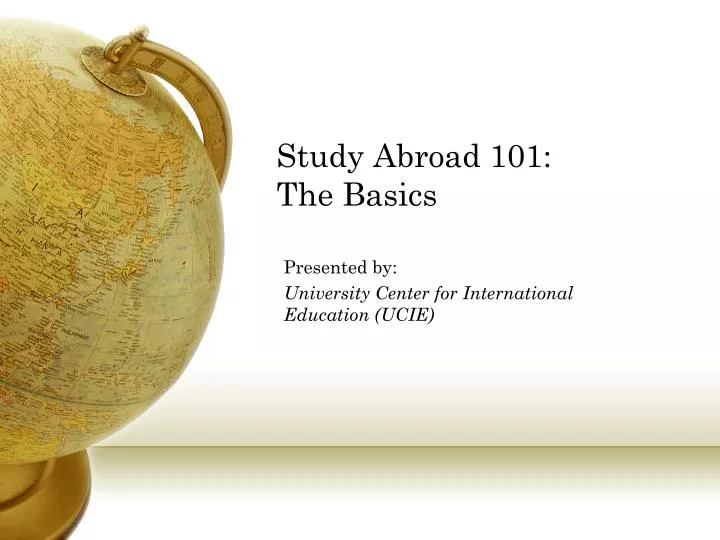 study abroad 101 the basics n.
