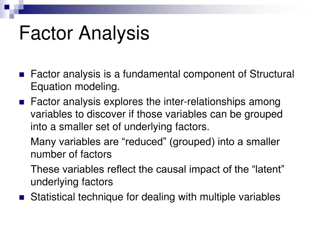 factor analysis research methodology