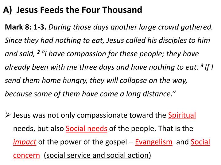A Jesus Feeds The Four Thousand