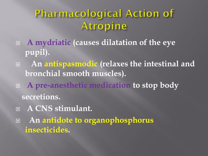 atropine antidote for
