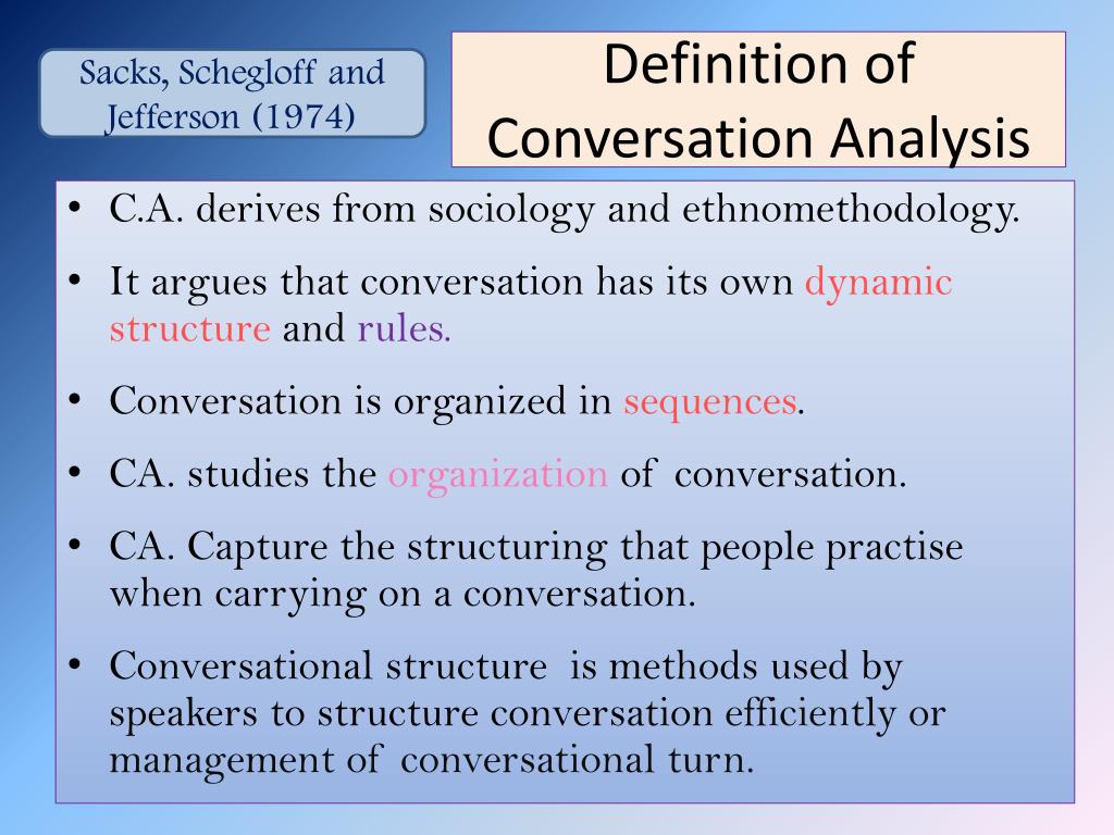 conversation analysis in qualitative research definition