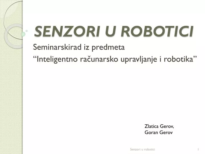 senzori u robotici n.
