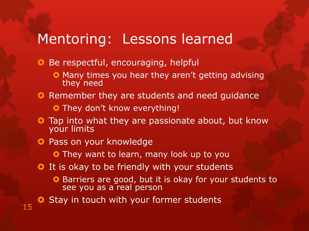 PPT - Mentoring Graduate and Undergraduate Students PowerPoint ...