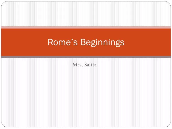 rome s beginnings n.
