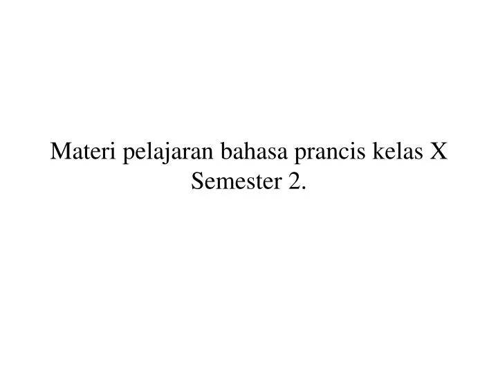Bahasa prancis pdf