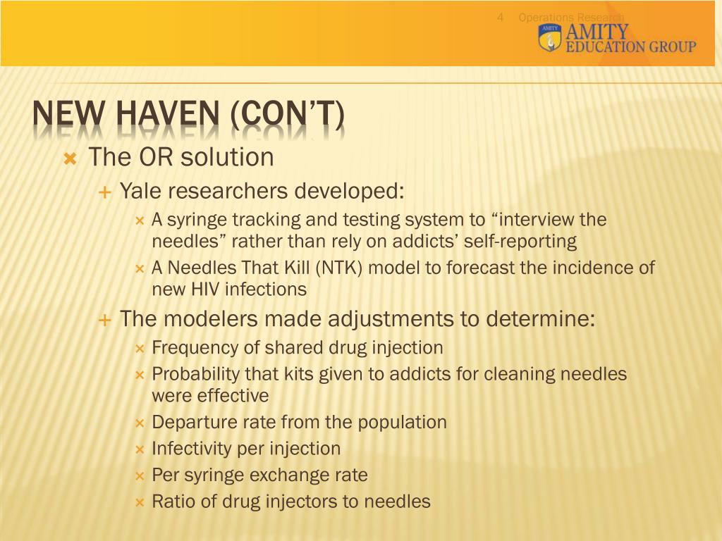PPT Case 2 New Haven Needle Exchange Fights AIDS PowerPoint