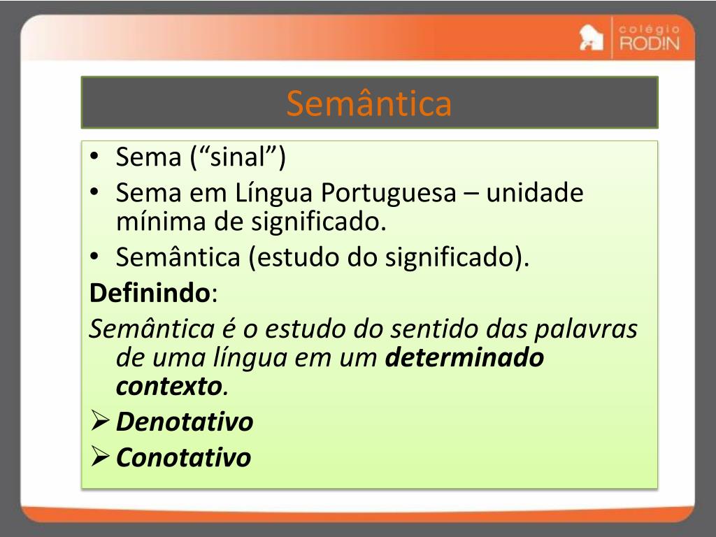 Slide Semântica, PDF, Semântica