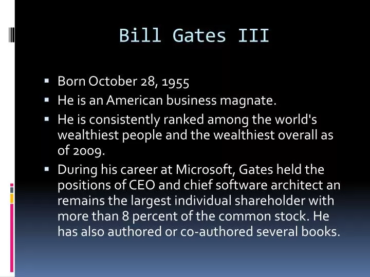 bill gates iii n.