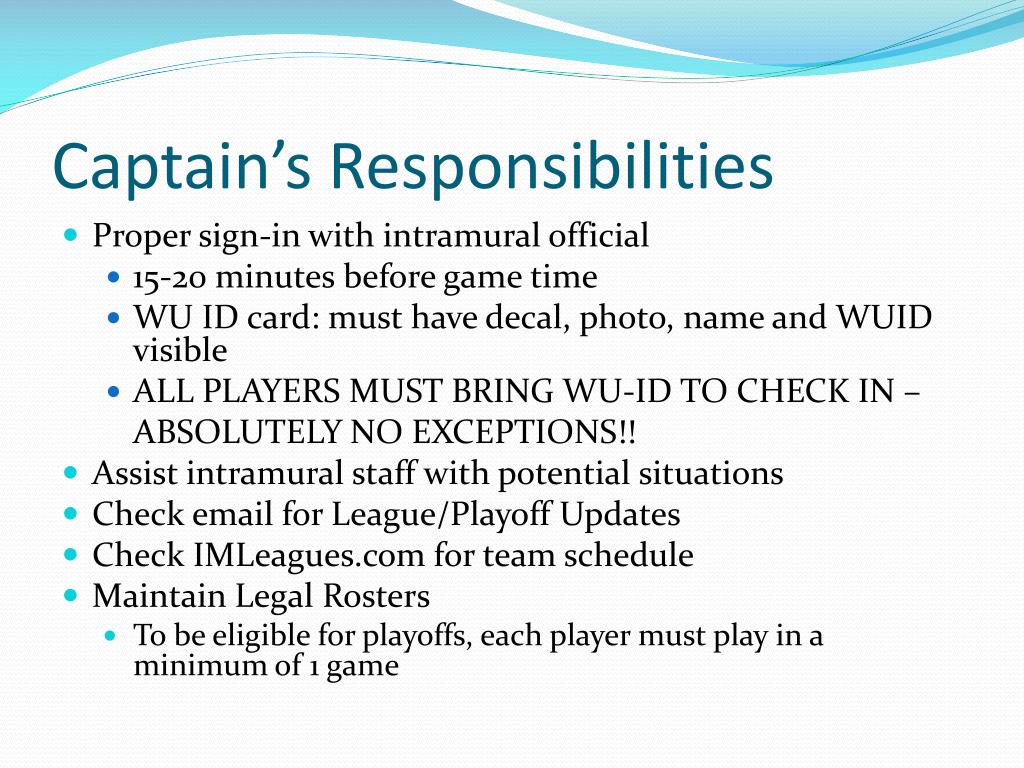PPT Intramural Sports Soccer Captain’s Meeting PowerPoint