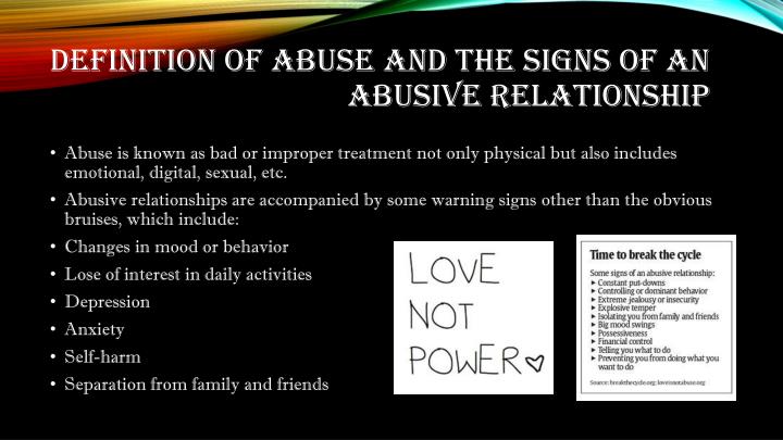 what is the definition of relationship abuse