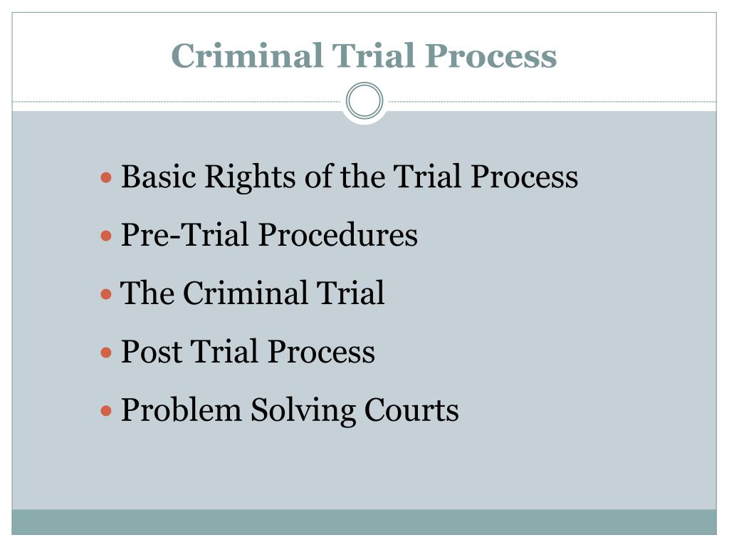 criminal trial process essay