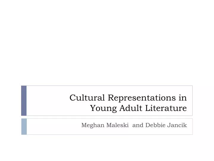 cultural representations in young adult literature n.