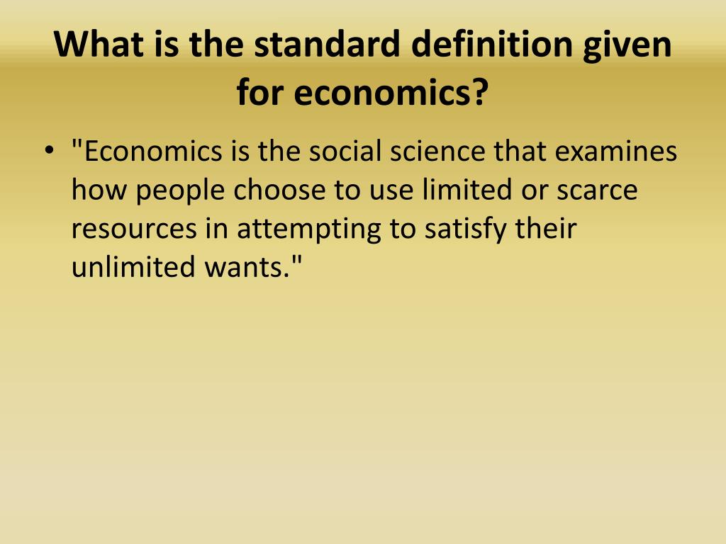 economics is the science of scarcity and choice explain