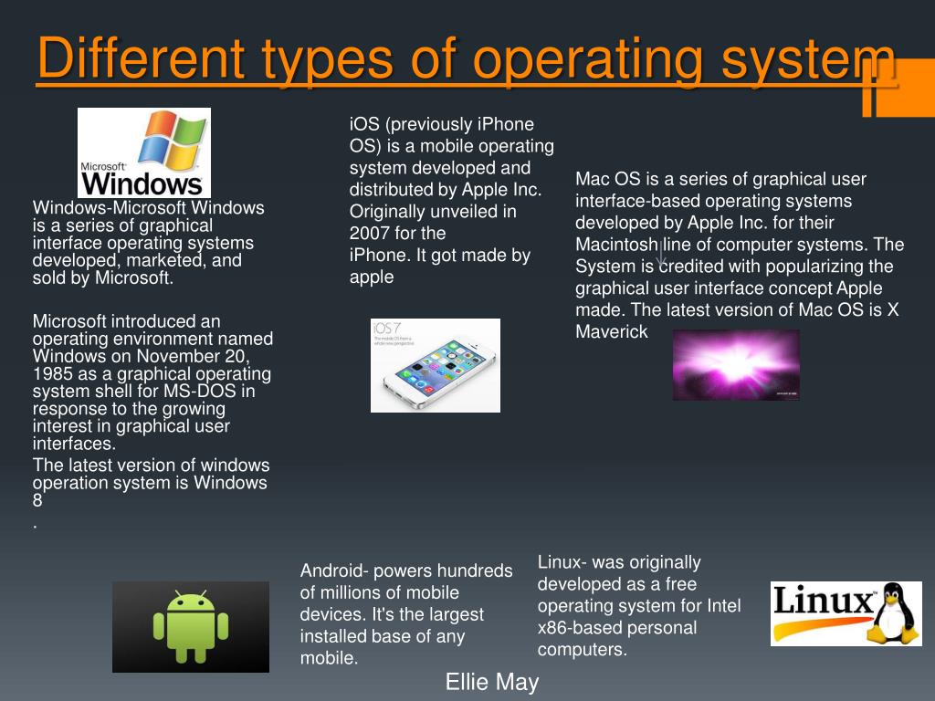 case study of different types of operating system