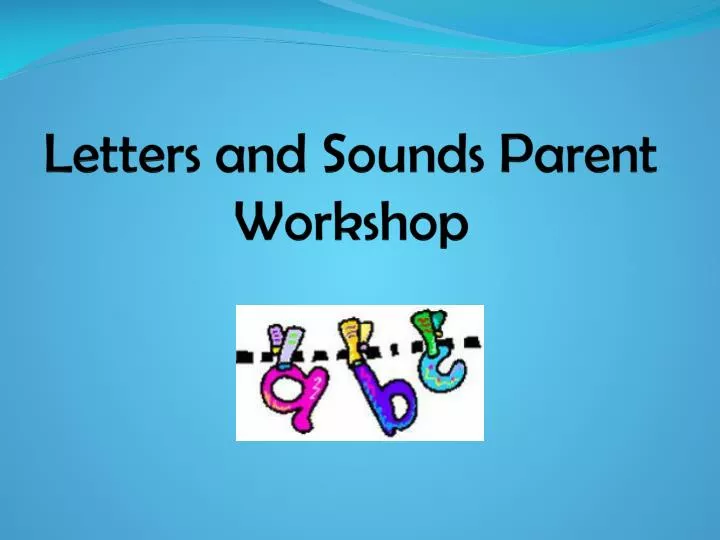 letters and sounds presentation