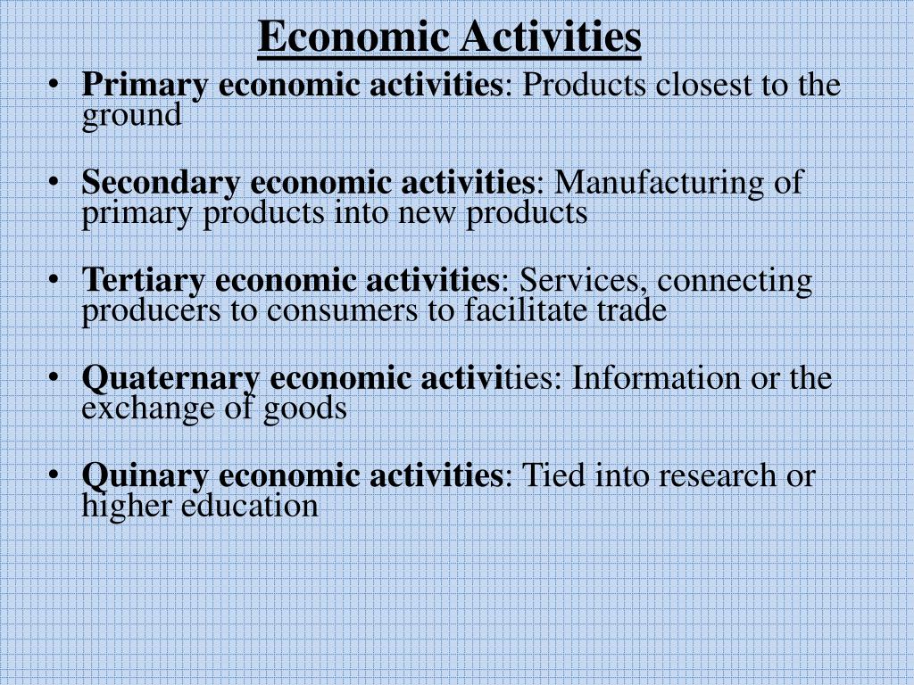 Economic activity. Primary secondary tertiary Quaternary Quinary. Primary secondary tertiary sector of economy. Economic activity License. Activity definition