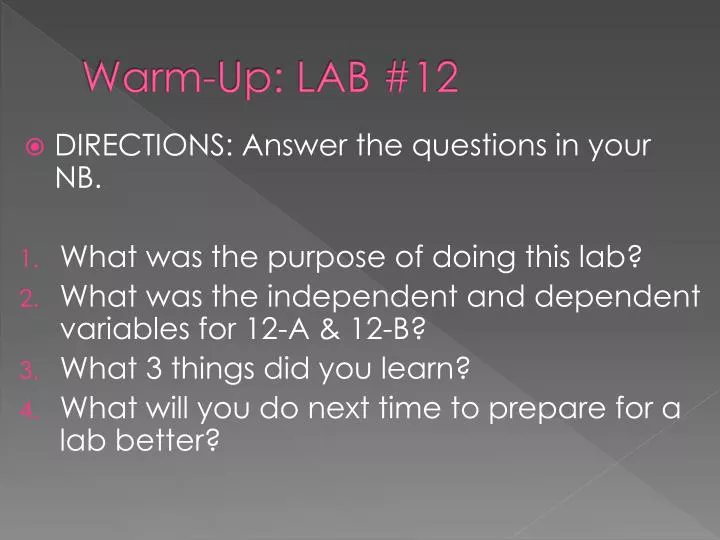 warm up lab 12 n.