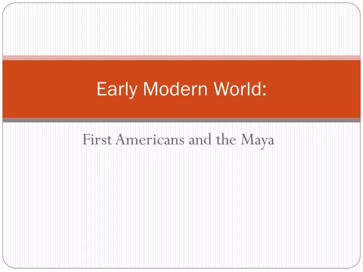 early modern world n.