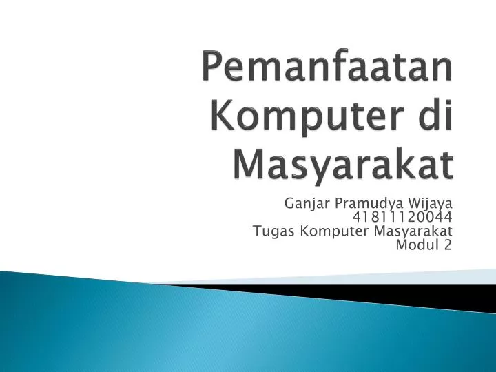 PPT Pemanfaatan Komputer di Masyarakat PowerPoint Presentation, free