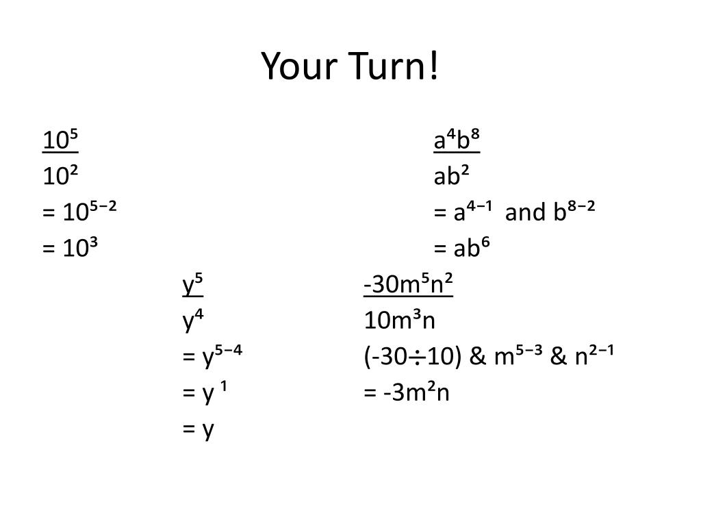 Ppt Multiplying And Dividing Powers Powerpoint Presentation Free Download Id