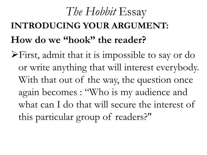 Essays In Science The Hobbit Essay Political Science Essay Topics also Thesis Statement In A Narrative Essay Ppt The Hobbit Essay Powerpoint Presentation Id Essay Proposal Format