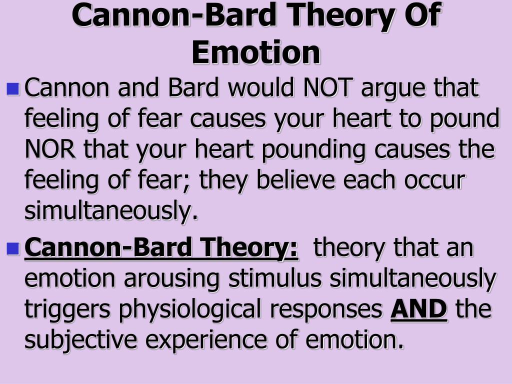 cannon bard theory of emotion