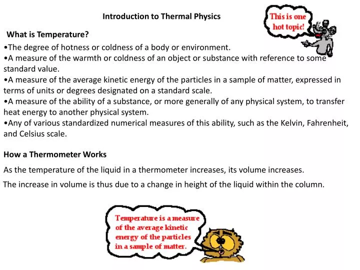 PPT - Introduction to Thermal Physics PowerPoint Presentation, free ...