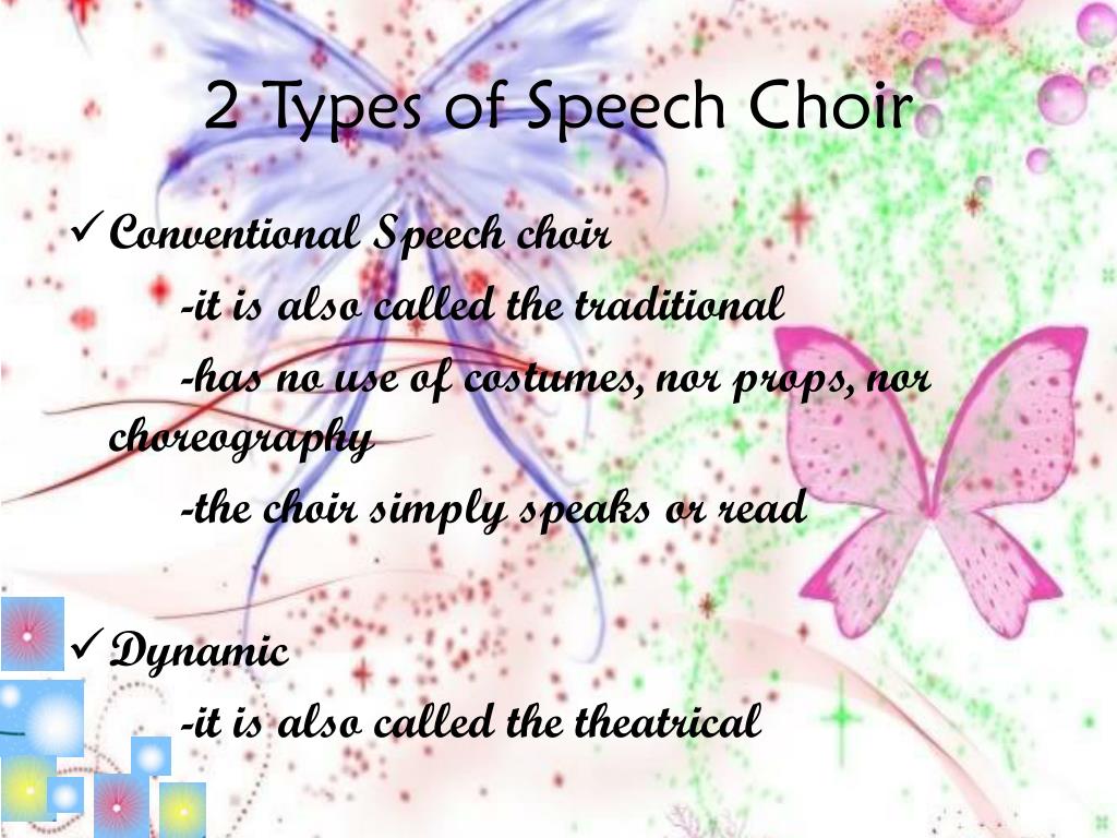 two types speech choir