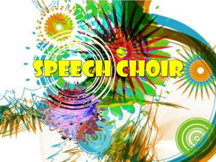 how to write speech choir