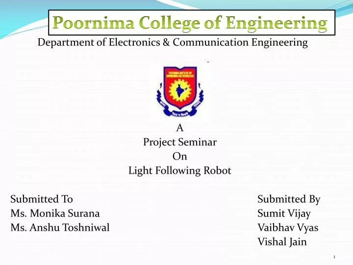 PPT - Department of Electronics & Communication Engineering A Project ...